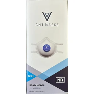 Beyaz Ventilli Ffp2 Nr Toz Iş Güvenlik Sanayi Boya Konik Maske - 25 Adetlik Paket