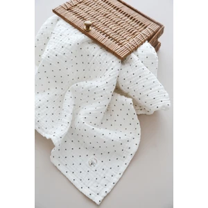 Çift Katlı Noktadesen Çift Katlı Organik Bebek Müslin Örtü