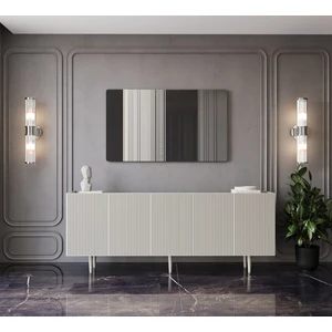Capella Mdf 5 Kapaklı Raflı Ahşap Ayaklı 200  cm  Konsol (200 x 80 x 40  cm )