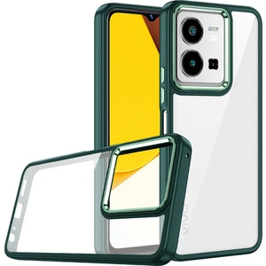 ZORE Vivo Y35 Kılıf  Flora Kapak-Yeşil