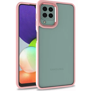 ZORE Samsung Galaxy A12 Kılıf  Flora Kapak-Rose Gold