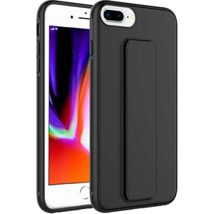 ZORE Apple iPhone 8 Plus Uyumlu  Qstand Kapak-Siyah