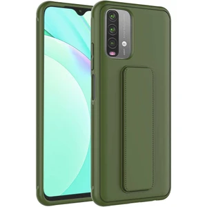 ZORE Xiaomi Redmi Note 10S Kılıf  Qstand Kapak-Koyu Yeşil