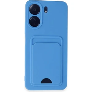 Xiaomi Poco C65 Uyumlu Arka Kamera Korumalı Kart Koyulabilen Silikon Kartlıklı Kılıf Kapak