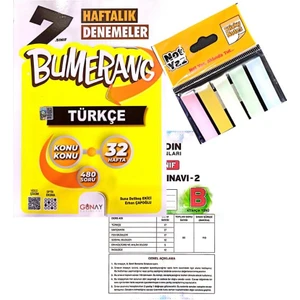 Günay Yayınları 7.sınıf Bumerang Türkçe Deneme-Her Deneme 15 Soru-Toplam 480 Soru-