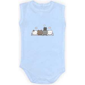 Mnk Baby & Kids Sevimli Kediler Baskılı Bebek Body Zıbın Çıtçıtlı Badi