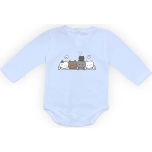 Mnk Baby & Kids Sevimli Kediler Baskılı Bebek Body Zıbın Çıtçıtlı Badi