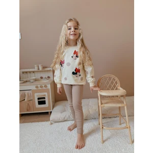 Yiğit Butik Yigit Butik Puantiye Baskılı Taytlı Kız Çocuk Alt Üst Takım