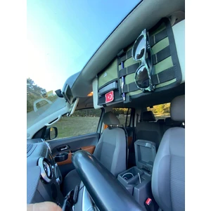 Ironcaravan Güneşlik Taktikal Tip Kumaş Molle Panel Organizer (Otomobil,pickup,off-Road ve Arazi Araçları)