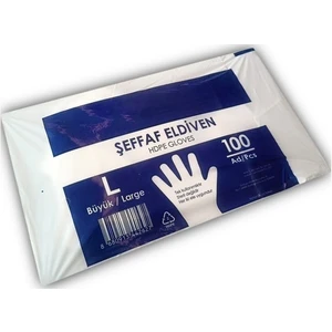 CPC Plastik Ambalaj Şeffaf Poşet Eldiven 100 Adet