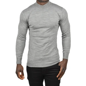 DeepSEA Erkek Gri Yarım Balıkçı Yaka Tüylenmeyen İnce Triko Kazak 2505502