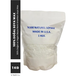 100% Doğa Amerikan Soya Wax, Flake Parça Şeklinde Organik Beyaz Soya Wax 1 kg - Mum Yapma Malzemesi