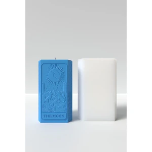 Desenli Tarot Ay Kartı Mum Silikon Kalıp -  The Moon Tarot Kartı Desenli Mum Kalıbı 12 x 6.8  cm