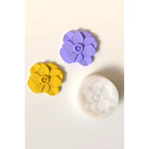 Papatya Çiçek Mum Silikon Kalıp M2  - Papatya Mum Kalıbı Soya Wax Mum Yapım Malzemeleri M2