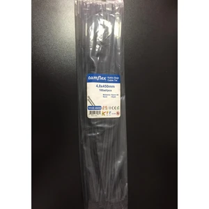 4.8 x 450 mm (45 cm) Siyah Renk Kablo Bağı Cırt Kelepçe