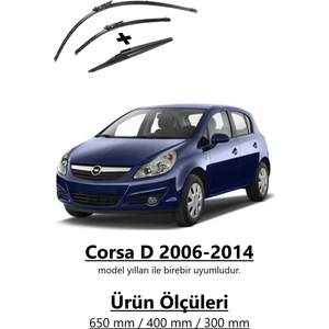 Corsa D 2006-2014 Ön ve Arka Silecek Takımı
