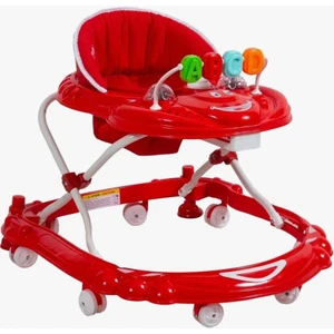 BabyStep Pro Oyuncaklı Yürüteç | Öğretici ve Eğitici | Stoplu Kırmızı Yürüteç