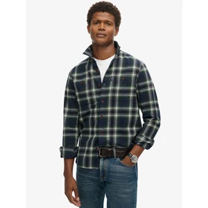 Normal Siyah Erkek Gömlek M4010651AB4L_VINTAGE Check Overshır