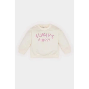 Kız Bebek Bisiklet Yaka Baskılı Sweatshirt D8531A525SP