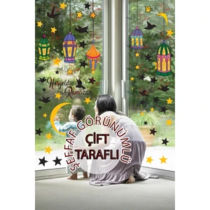 Kt Grup Ramazan Ayı Temalı Çift Taraflı Cam Duvar Süsleri Hoşgeldin Ramazan Sticker Seti