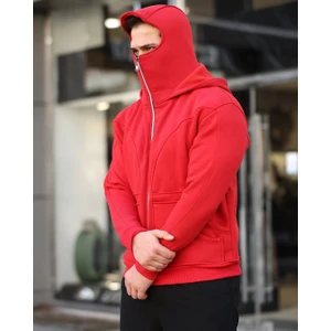 Maskeli 3 Iplik Kapşonlu Sweat Şardonlu