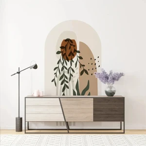 Kt Grup Çiçekler ve Dallar Boho Kemer Arch Sanatsal Duvar Sticker