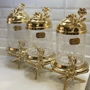 Ayaklı Lux Kavanoz Set 3 Lü