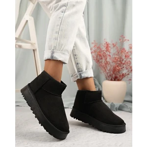 Bags Shoes Kuum London K11Y02 Kadın Içi Tüylü Kalın Tabanlı Kısa Boy Ug Bot