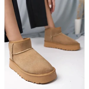 Bags Shoes Kuum London K11Y02 Kadın Içi Tüylü Kalın Tabanlı Kısa Boy Ug Bot