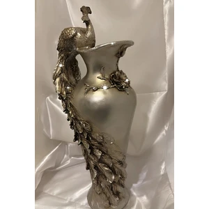 Tavuskuşu Vazo El Işi Siyah