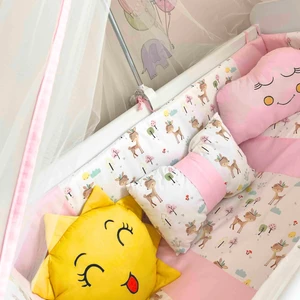 Kista Baby Bebek Uyku Seti Nevresim Takımı 60x120 Bambi Pembe