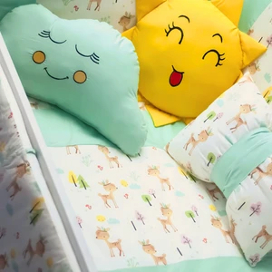 Kista Baby Bebek Uyku Seti Nevresim Takımı 60x120 Bambi Yeşil