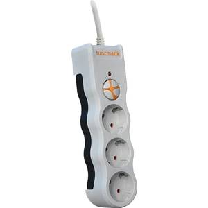Tuncmatik Üçlü Enerji Akım Korumalı Priz Powersurge 3'lü 1,5 mt Kablolu