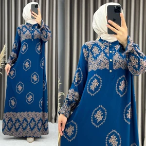 Zeynep Butik Kadın Tesettür Mevsimlik Viskon Elbise 1331