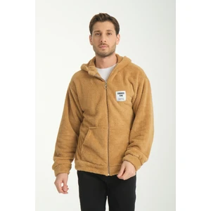 "change Time" Erkek Kapüşonlu Peluş Ceket