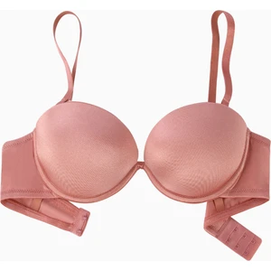 Olympos 2537 Gül Kurusu Double Push Up / Ekstra Dolgulu Midesiz Straplez Mikro Basic Sütyen