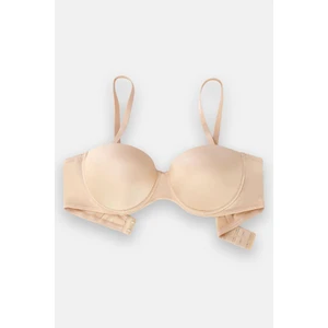Rosali 2539 Ten Push Up / Dolgulu Straplez Mikro Basic Sütyen (Tak-Çıkar Askılı)