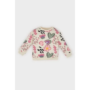 Kız Bebek Desenli Bisiklet Yaka Sweatshirt E0194A525SP