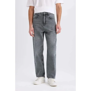 Baggy Fit Geniş Kalıp Normal Bel Geniş Paça Jean Yıkamalı Pantolon E8503AX24WN