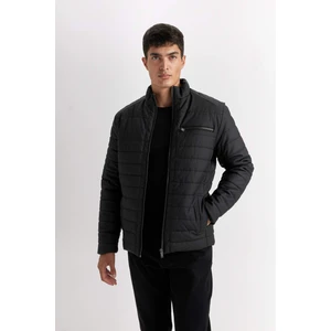 Su İtici Slim Fit Dar Kesim Dik Yaka Fermuarlı Cepli Suni Deri Ceket Mont B3568AX25SP