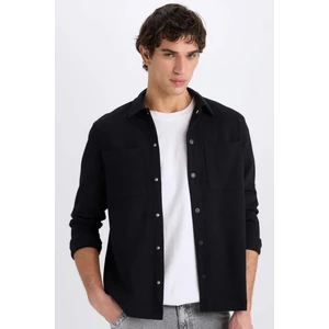 Regular Fit Basic Düz Uzun Kollu Gömlek D8876AX25SP