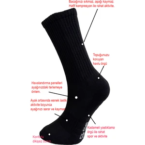 Silk Step Fit Line 4'lü Siyah Erkek ve Bayan Spor Çorabı , Active - Fonksiyonel (4çift Siyah)