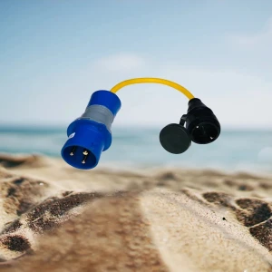 Marin Sahil Adaptörü Dönüştürücü 3X32 Erkek 2X16 Dişi 3x2,5 Marin Kablo 50CM