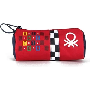 United Colors of Benetton Tek Bölmeli Kırmızı Dama Desenli Kalem Çantası 03770