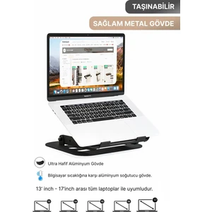 Chicho Home Ayarlı Laptop Macbook Notebook Güncel Tutucu Bilgisayar Standı Alüminyum