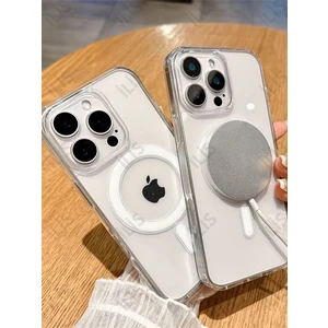 iPhone 16 Pro Kılıf Şeffaf Magsafe Magnetik Kılıf – Kablosuz Şarj Uyumluluğu, Darbe Emici