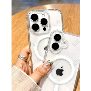 iPhone 16 Pro Max Kılıf Şeffaf Magsafe Magnetik Kılıf – Kablosuz Şarj Uyumluluğu, Darbe Emici