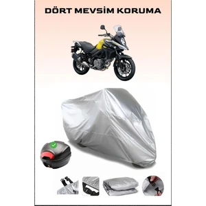 Suzuki V-Strom DL650 Gri Motosiklet Brandası Arka Çanta Uyumlu
