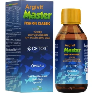 Master Fish Oil Yüksek Omega-3 İçeren Balık Yağı 150 ml - Tutti Frutti Aromalı
