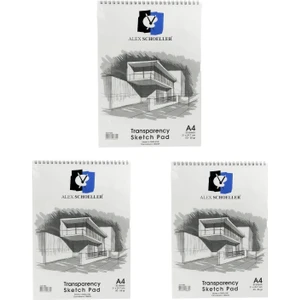 Alex Schoeller Spiralli Eskiz Blok A4 50/55 gr  30 'lu ( 3 Adet )